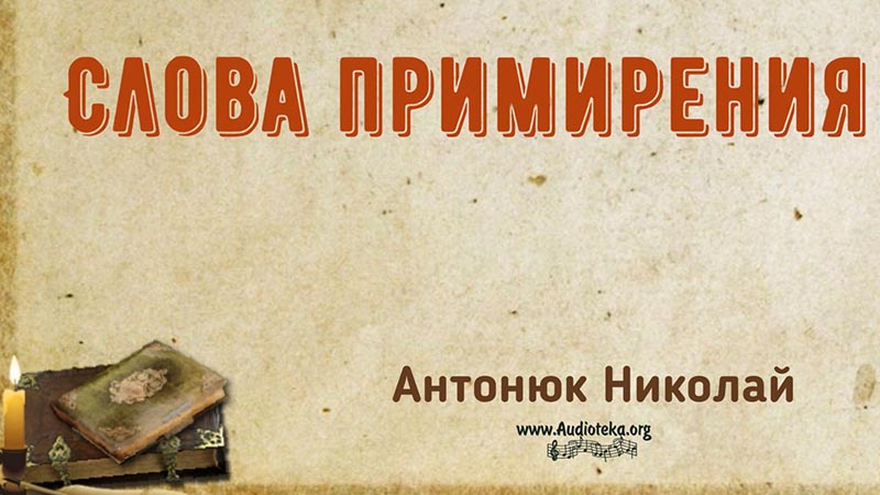 Обложка: Слова примирения – Николай Антонюк
