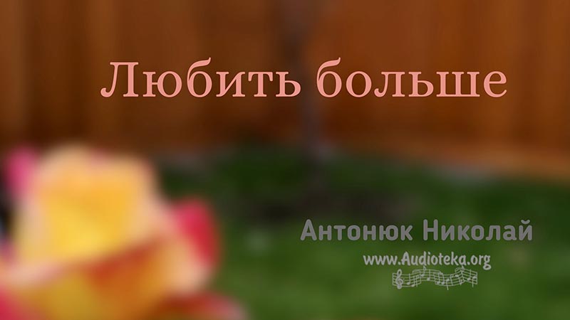 Обложка: Любить больше – Николай Антонюк