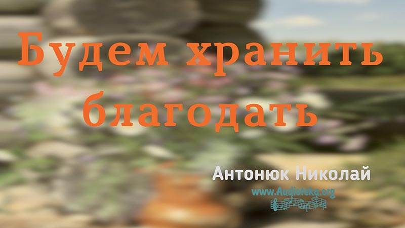 Обложка: Будем хранить благодать – Николай Антонюк