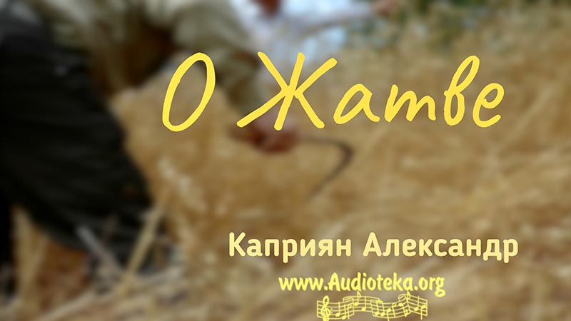 Обложка: О Жатве – Каприян Александр