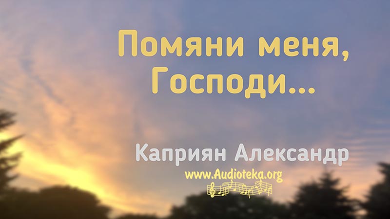 Обложка: Помяни меня, Господи… – Каприян Александр
