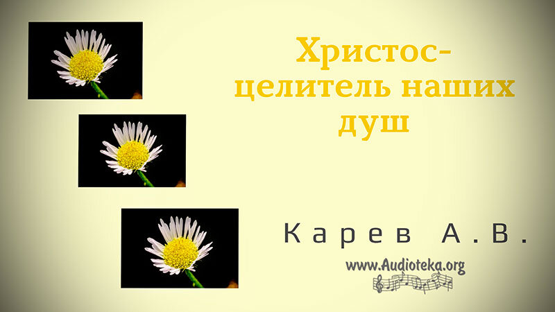 Обложка: Христос – целитель наших душ – Карев А. В.