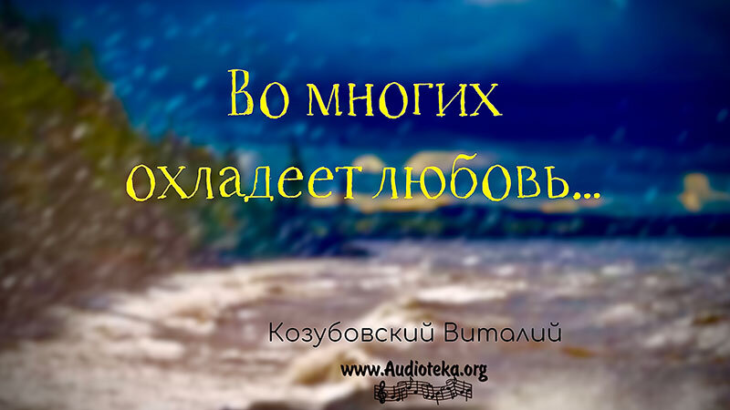 Обложка: Во многих охладеет любовь – Виталий Козубовский