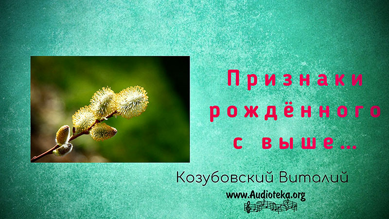 Обложка: Признаки рожденного свыше – Виталий Козубовский