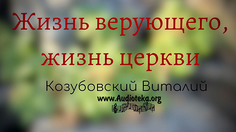 Обложка: Жизнь верующего, жизнь церкви – Виталий Козубовский