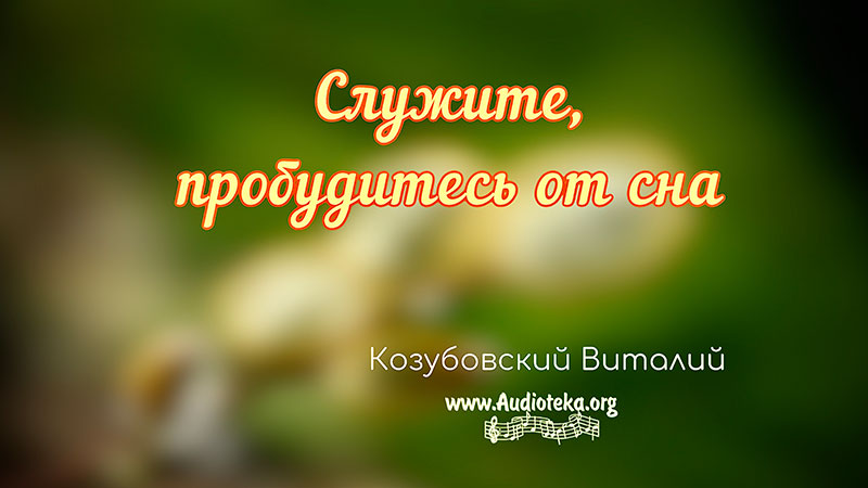 Обложка: Служите, пробудитесь от сна – Виталий Козубовский