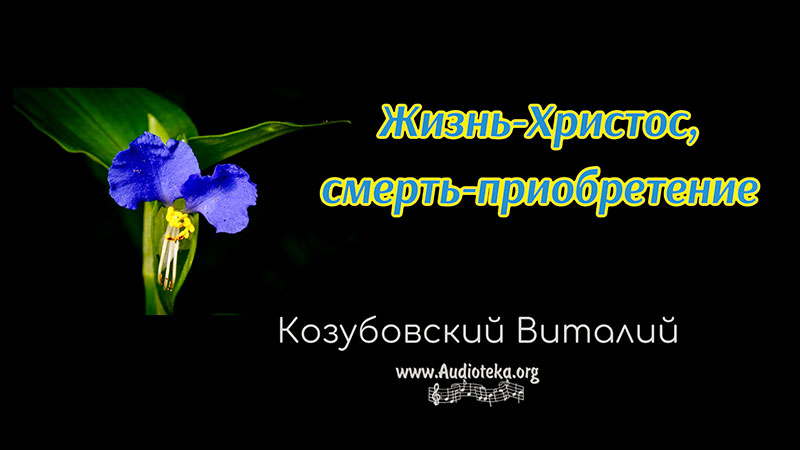Обложка: Жизнь – Христос, смерть – приобретение – Виталий Козубовский