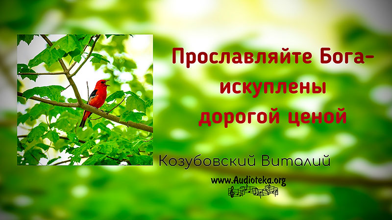 Обложка: Прославляйте Бога – искуплены дорогой ценой – Виталий Козубовский