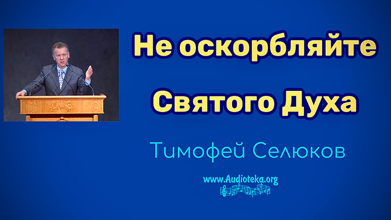 Обложка: Не оскорбляйте Святого Духа  – Тимофей Селюков